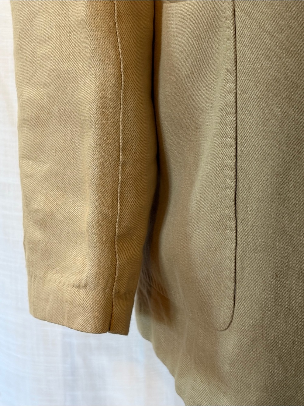 Massimo Dutti 46R Men's Tailored Tan Jacket - Classic Tan linen Coat